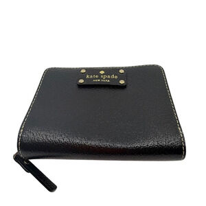 Kate Spade Black Pebbled Leather Bifold Wallet